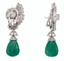 EMERALD AND DIAMOND EARRINGS