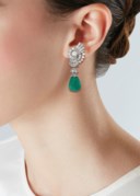 EMERALD AND DIAMOND EARRINGS
