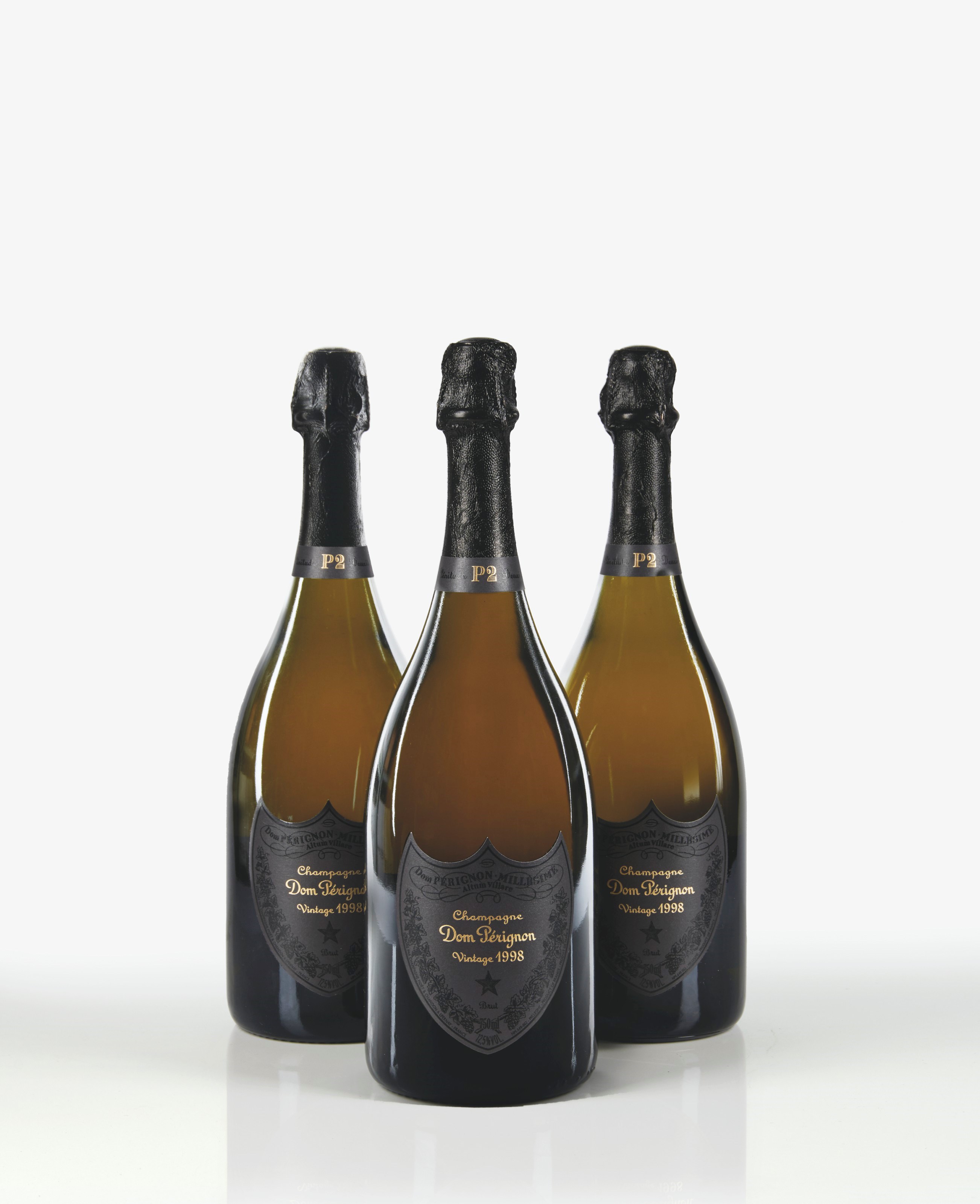 Dom Pérignon P2 1998Very slightly scuffed back labels  (3)Dom Pérignon 2006In original coffrets  (2)2008In original coffret  (1)
