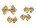 DIAMOND BROOCH AND EARRING BOW SET, BOUCHERON