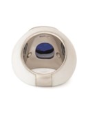 SAPPHIRE AND ENAMEL RING