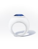 SAPPHIRE AND ENAMEL RING