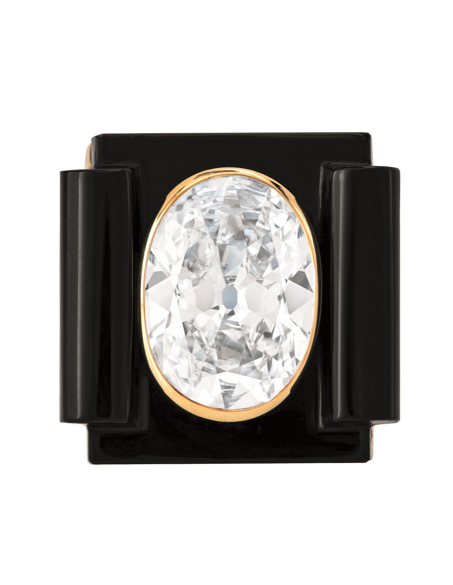 DIAMOND AND ONYX RING