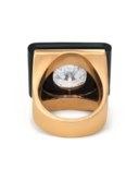 DIAMOND AND ONYX RING