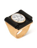 DIAMOND AND ONYX RING