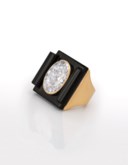 DIAMOND AND ONYX RING