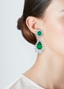 EMERALD AND DIAMOND EARRINGS