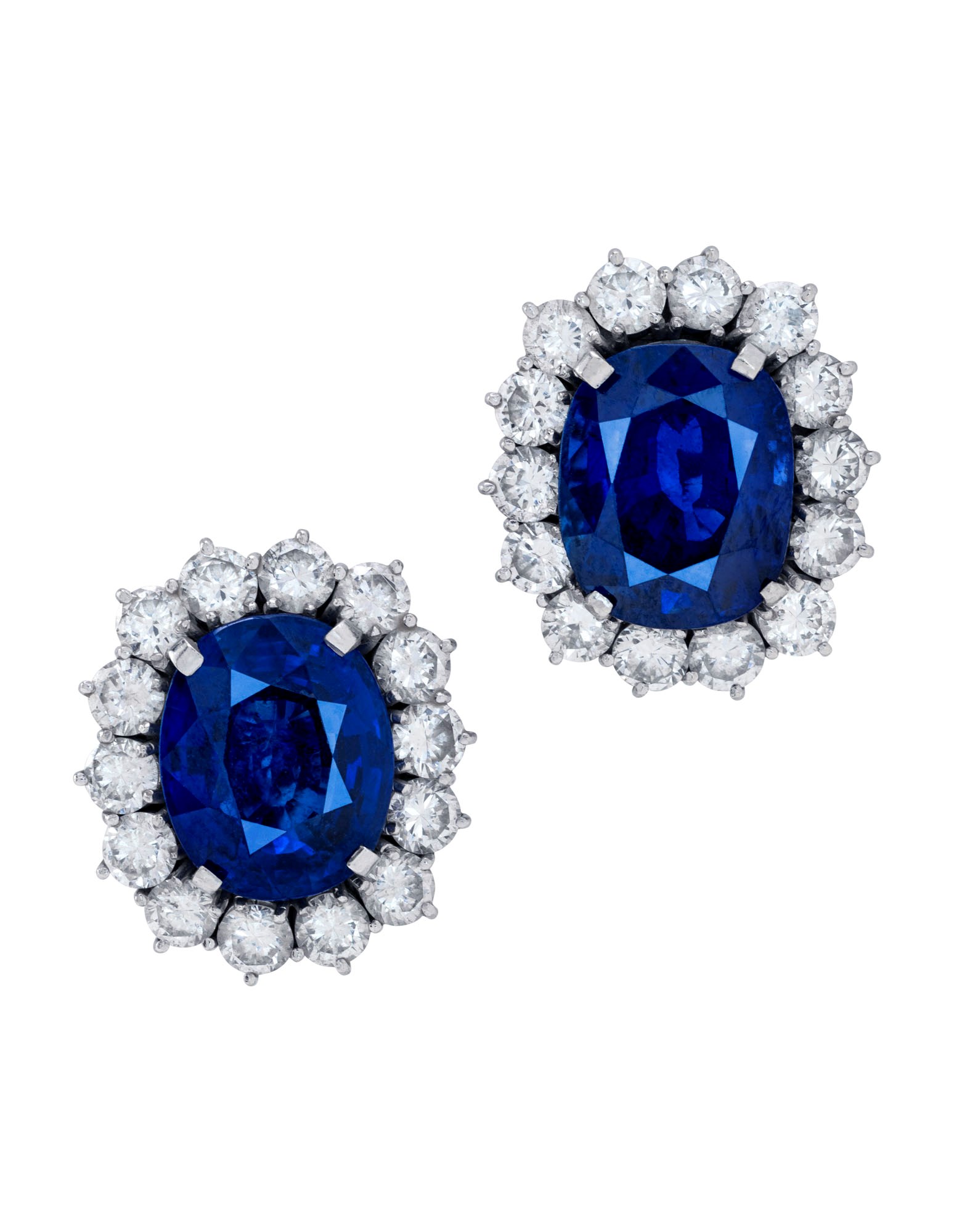 SAPPHIRE AND DIAMOND EARRINGS
