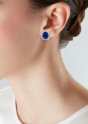 SAPPHIRE AND DIAMOND EARRINGS
