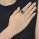 NO RESERVE - EMERALD AND DIAMOND RING