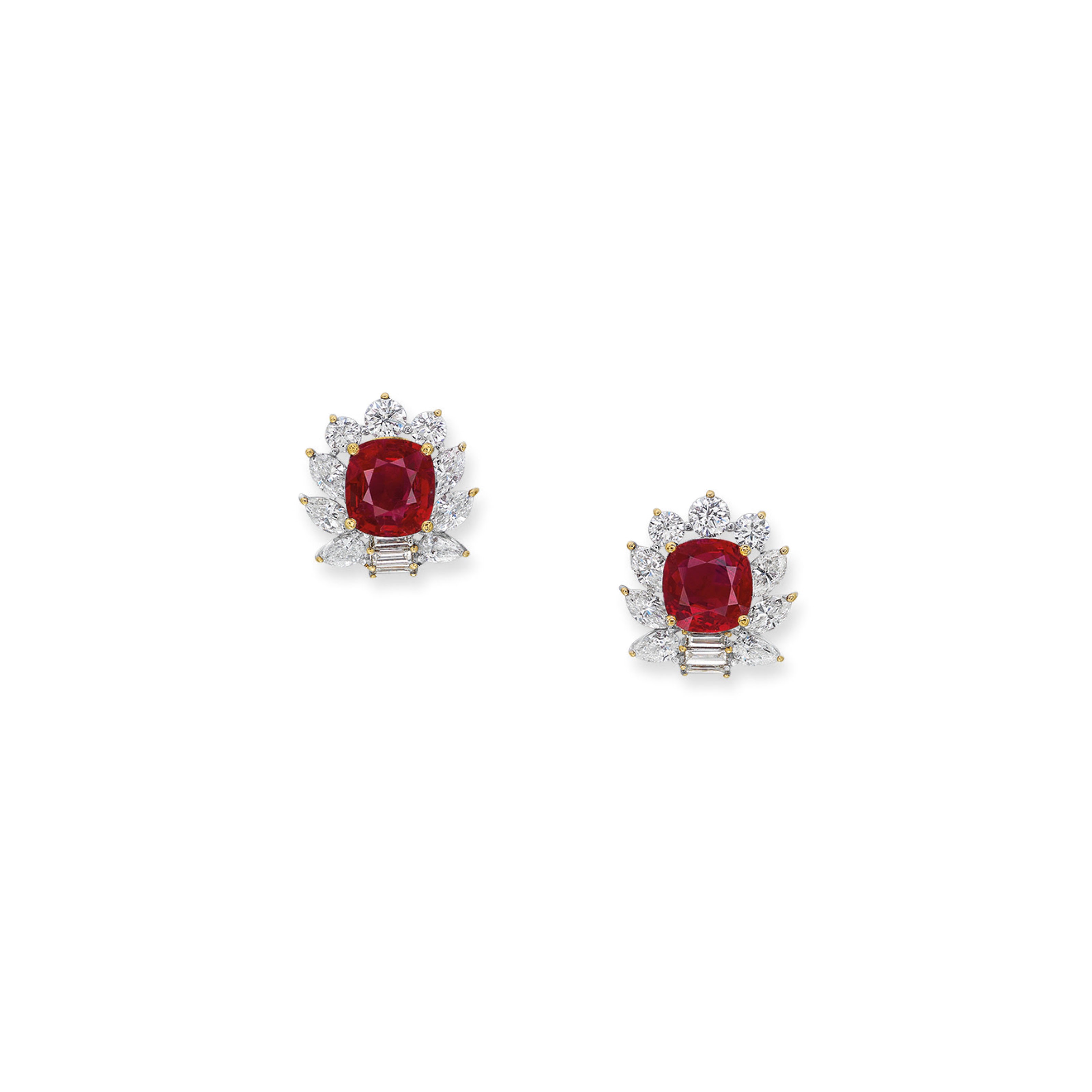 RUBY AND DIAMOND EARRINGS
