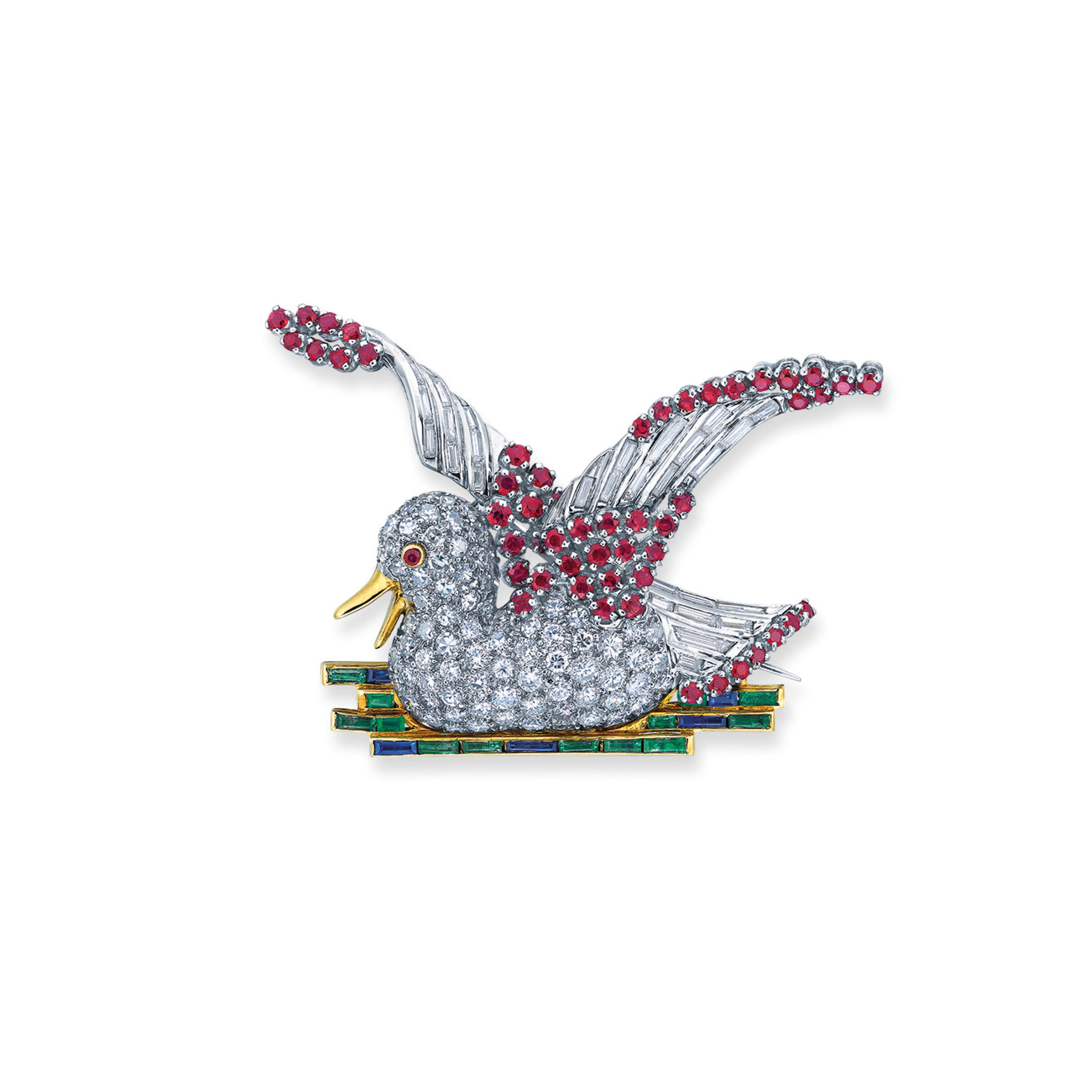 NO RESERVE - MULTI-GEM BROOCH