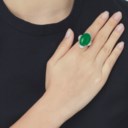 NO RESERVE - JADEITE AND DIAMOND RING
