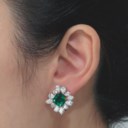 EMERALD AND DIAMOND EARRINGS