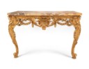 A PAIR OF GEORGE III GILTWOOD CONSOLE TABLES
