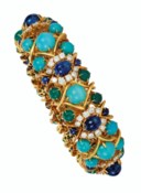 MULTI-GEM AND DIAMOND BRACELET