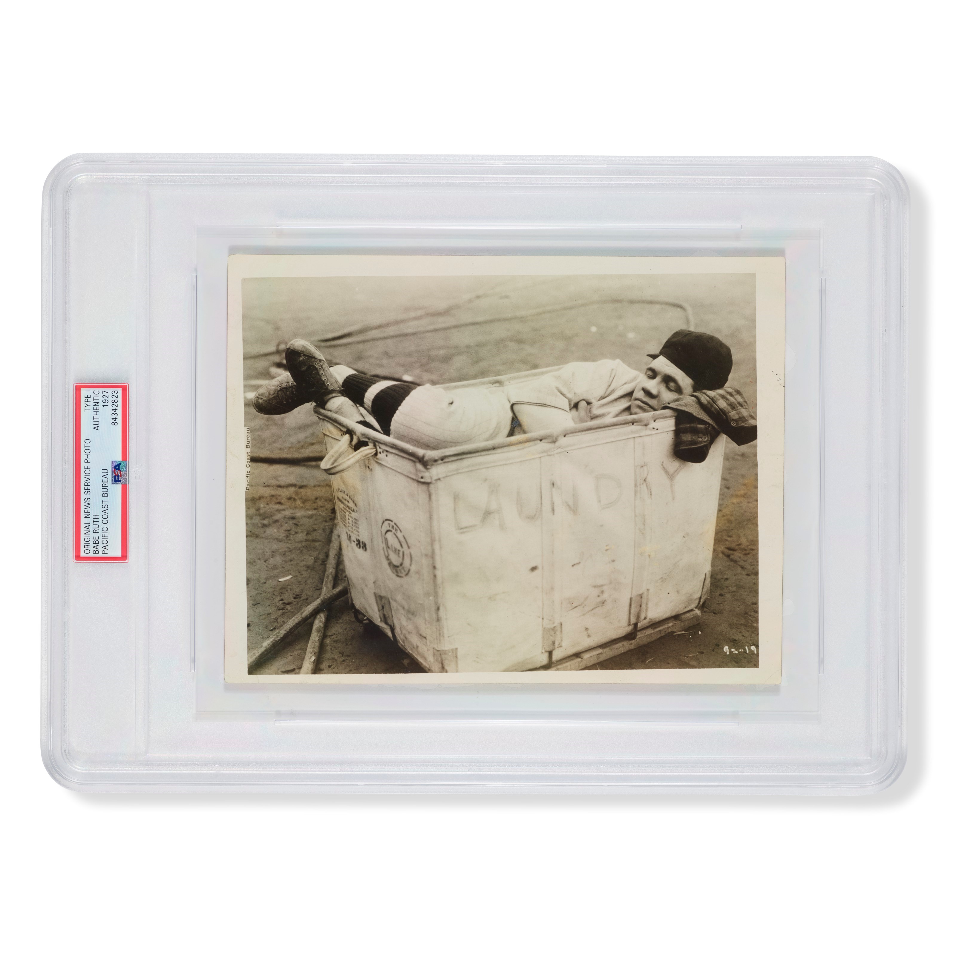 "How Does Babe Ruth sleep?" Photograph c.1927 9PSA/DNA Type I)
