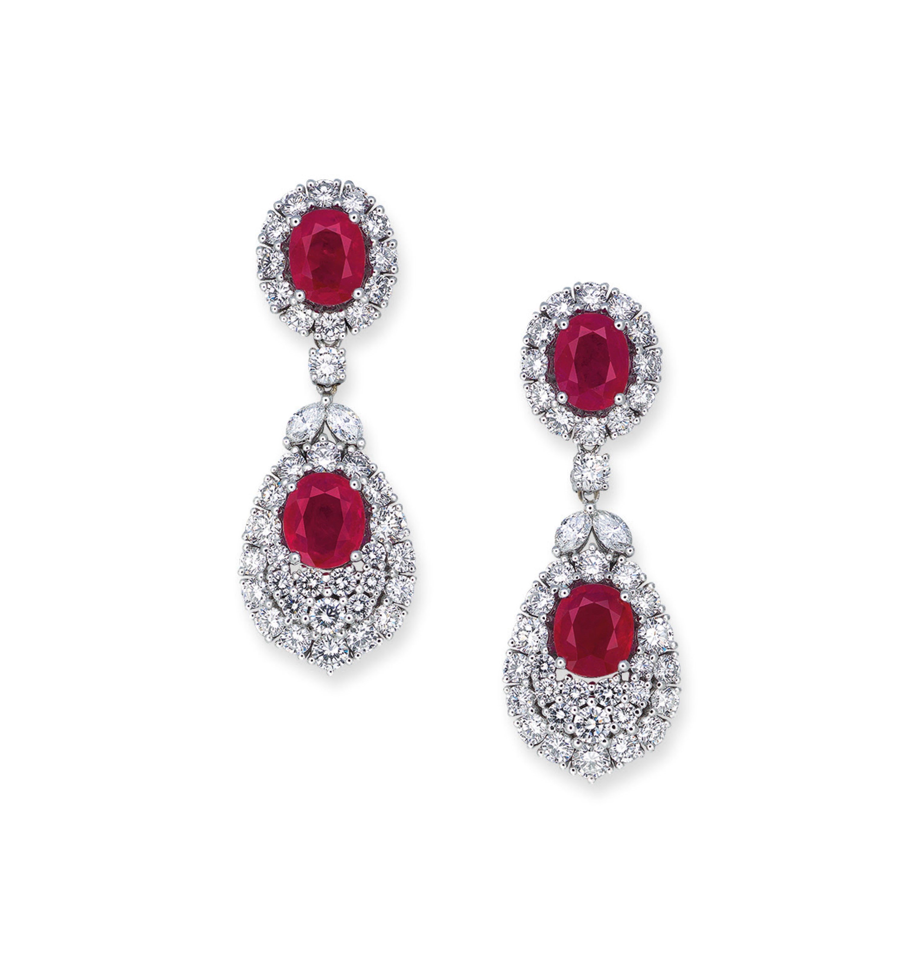 RUBY AND DIAMOND EARRINGS