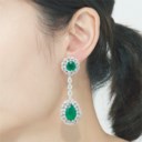 EMERALD AND DIAMOND EARRINGS