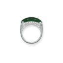 JADEITE AND DIAMOND RING