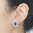 SAPPHIRE AND DIAMOND EARRINGS