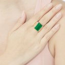 JADEITE AND DIAMOND RING