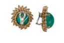 EMERALD AND DIAMOND EARRINGS