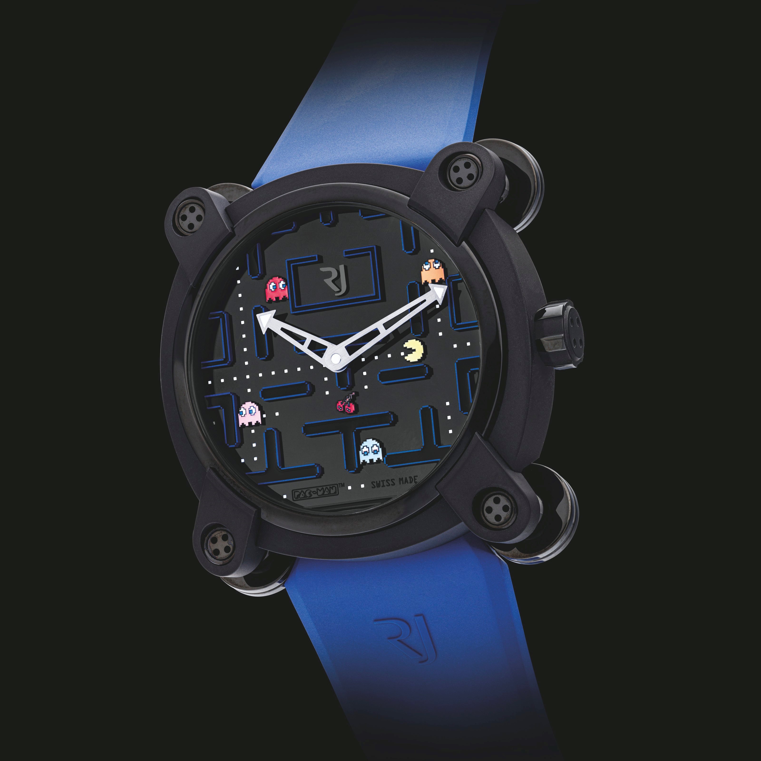 ROMAIN JEROME，黑色PVD涂层钛金属自动上弦腕表，MOON INVADER PAC-MAN™ LEVEL III，限量生产共80枚，约2012年制，附原厂证书、盒子及外包装