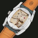PARMIGIANI FLEURIER，不锈钢椭圆形腕表，配动力储存及日历显示，OVALE HEBDO STEEL，限量生产共10枚，约2013年制，附原厂证书、盒子及外包装