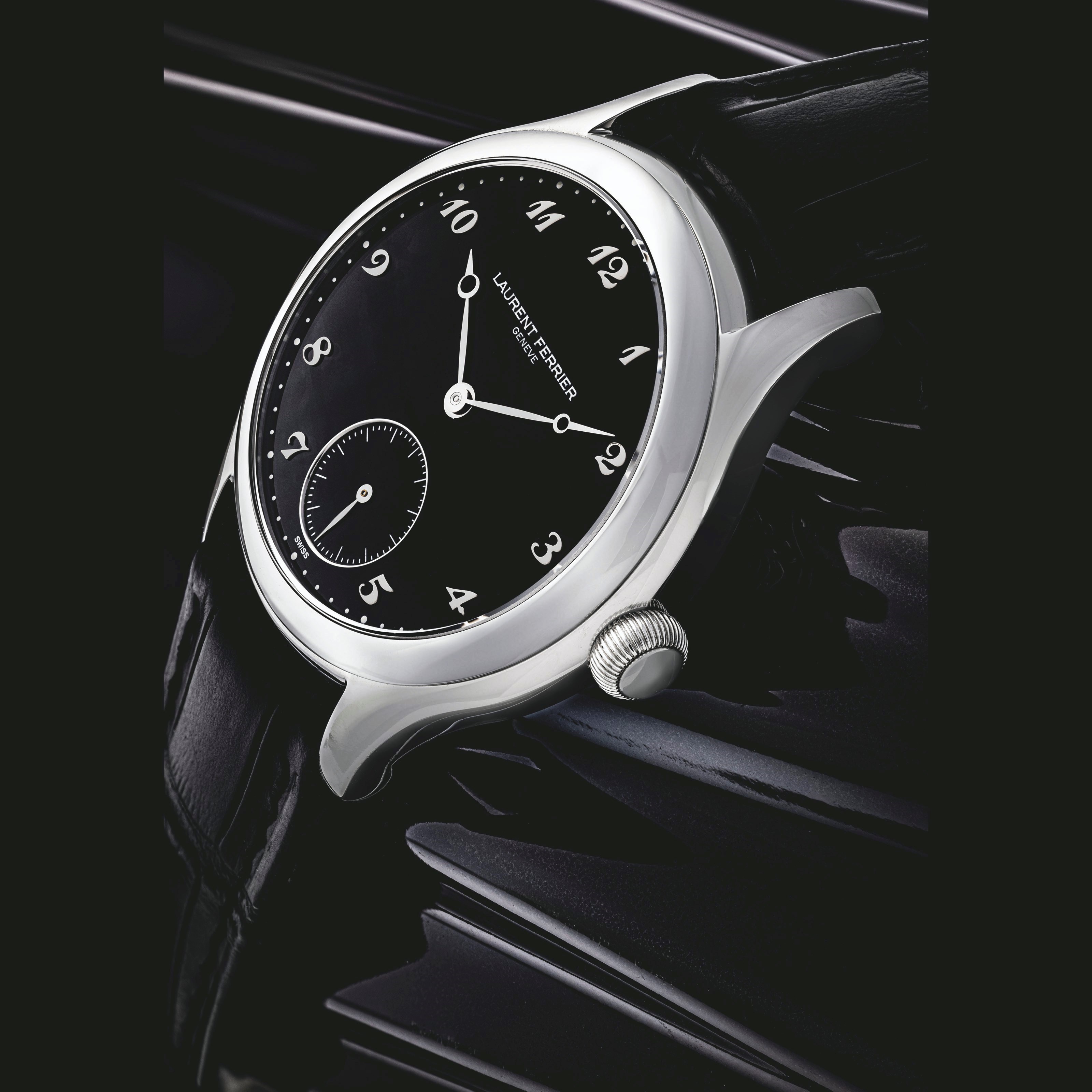 LAURENT FERRIER，独一无二，铂金陀飞轮腕表，配黑色珐琅表盘及宝玑数字，GALET CLASSIC 《PIECE UNIQUE》，约2013年制，附原厂证书、盒子及外包装