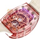 RICHARD MILLE，极罕有，粉红水晶镶钻石自动上弦女装腕表，配贝母表盘，型号07-02，约2016年制，附原厂证书