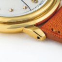 PATEK PHILIPPE. A POSSIBLY UNIQUE AND EXTREMELY RARE 18K GOLD WRISTWATCH