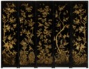 A CHINESE GILT-LACQUER FIVE-PANEL SCREEN