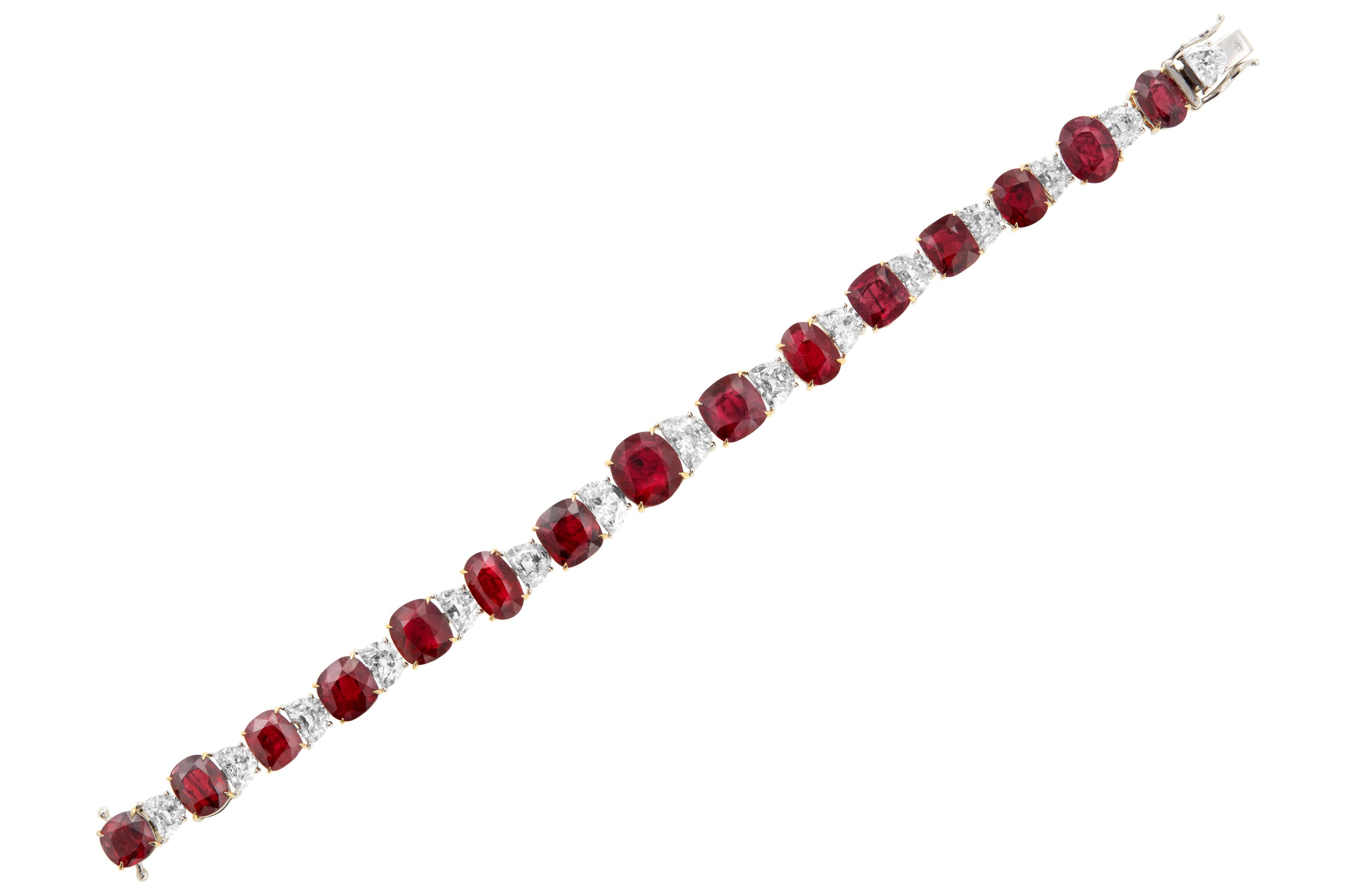 RUBY AND DIAMOND BRACELET