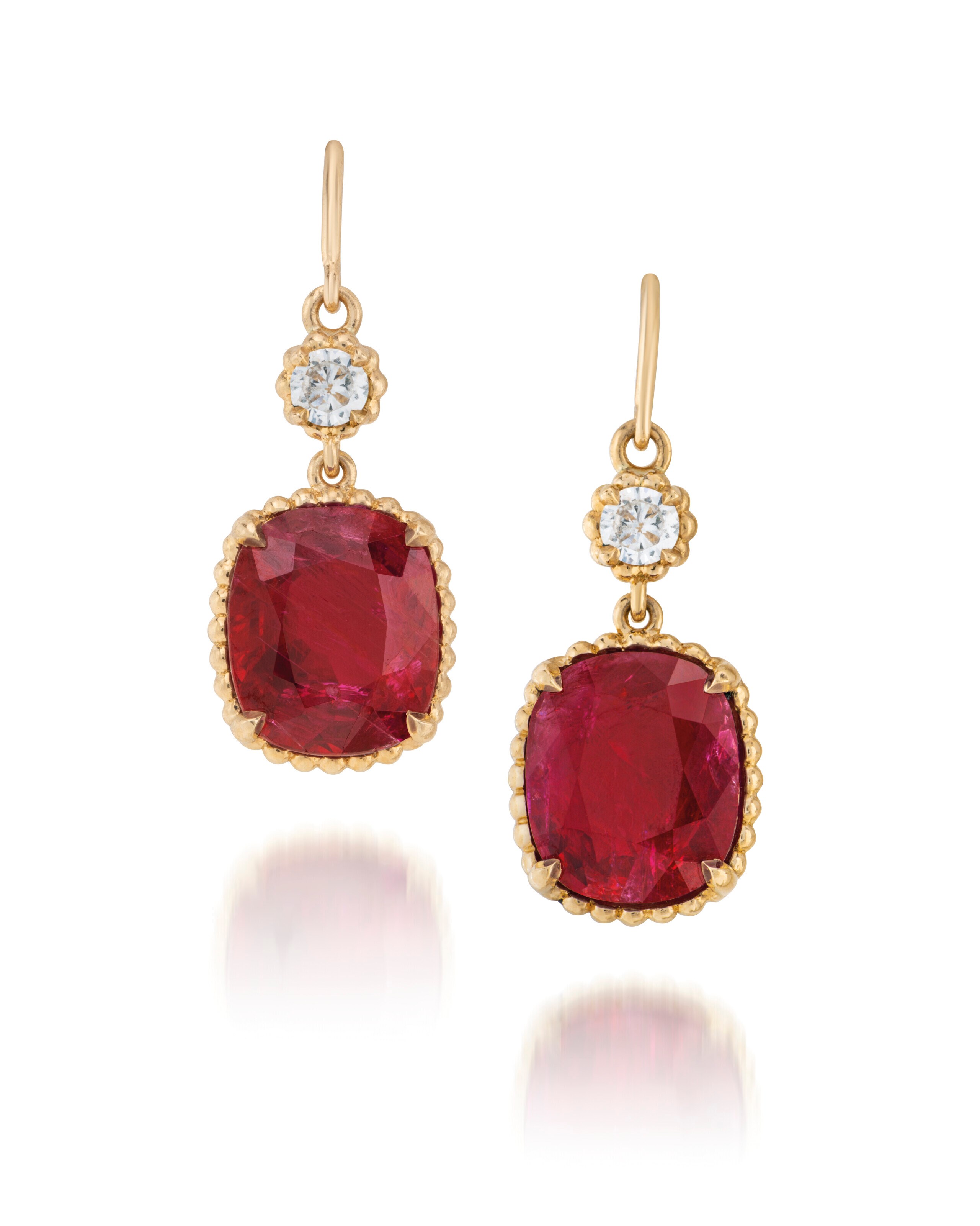 RUBY AND DIAMOND EARRINGS