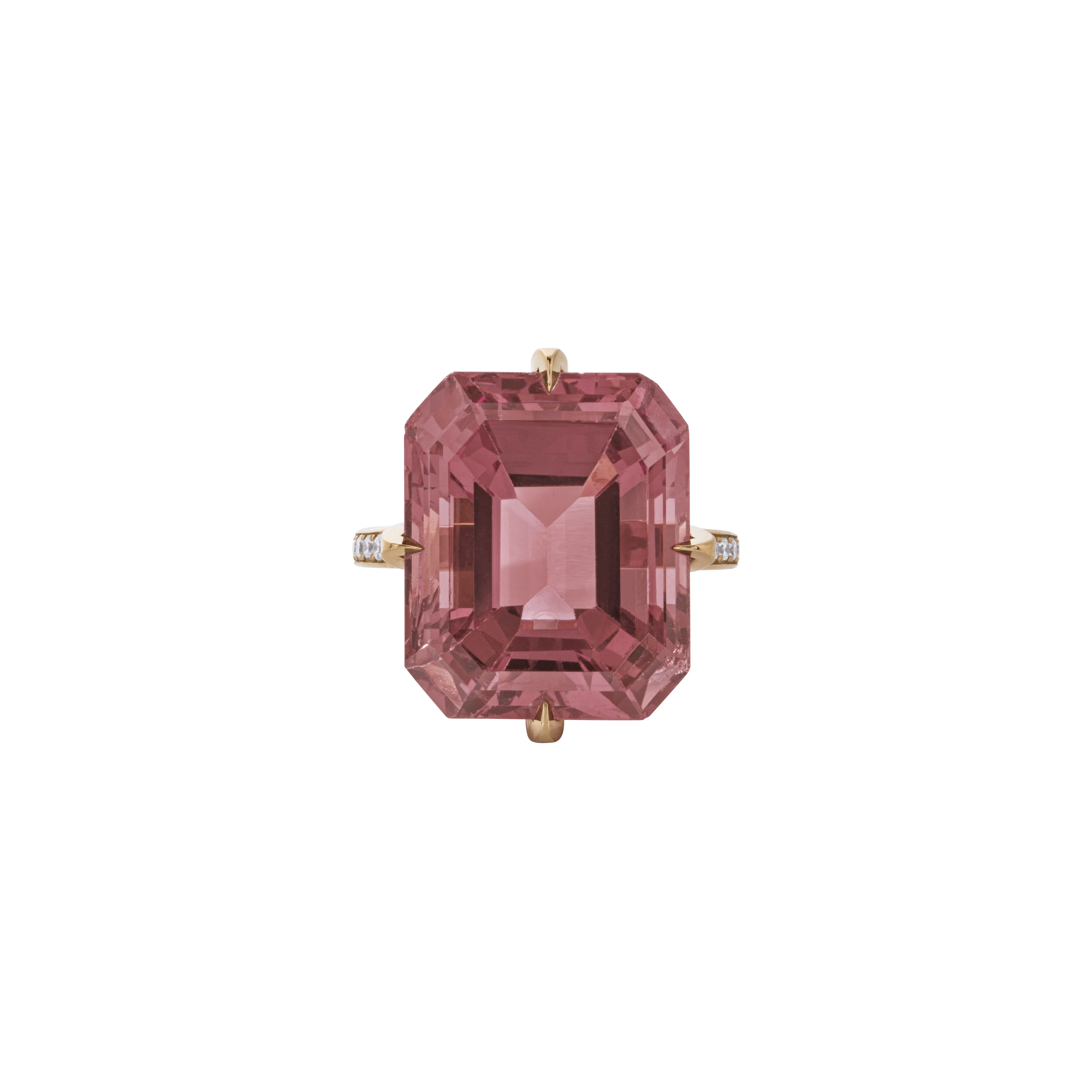 SPINEL AND DIAMOND RING