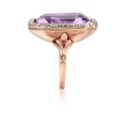 GEORGIAN AMETHYST AND DIAMOND RING
