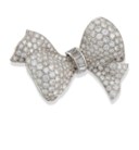 DIAMOND BOW BROOCH