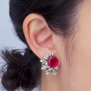 RUBY AND DIAMOND EARRINGS