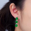 JADEITE AND DIAMOND EARRINGS