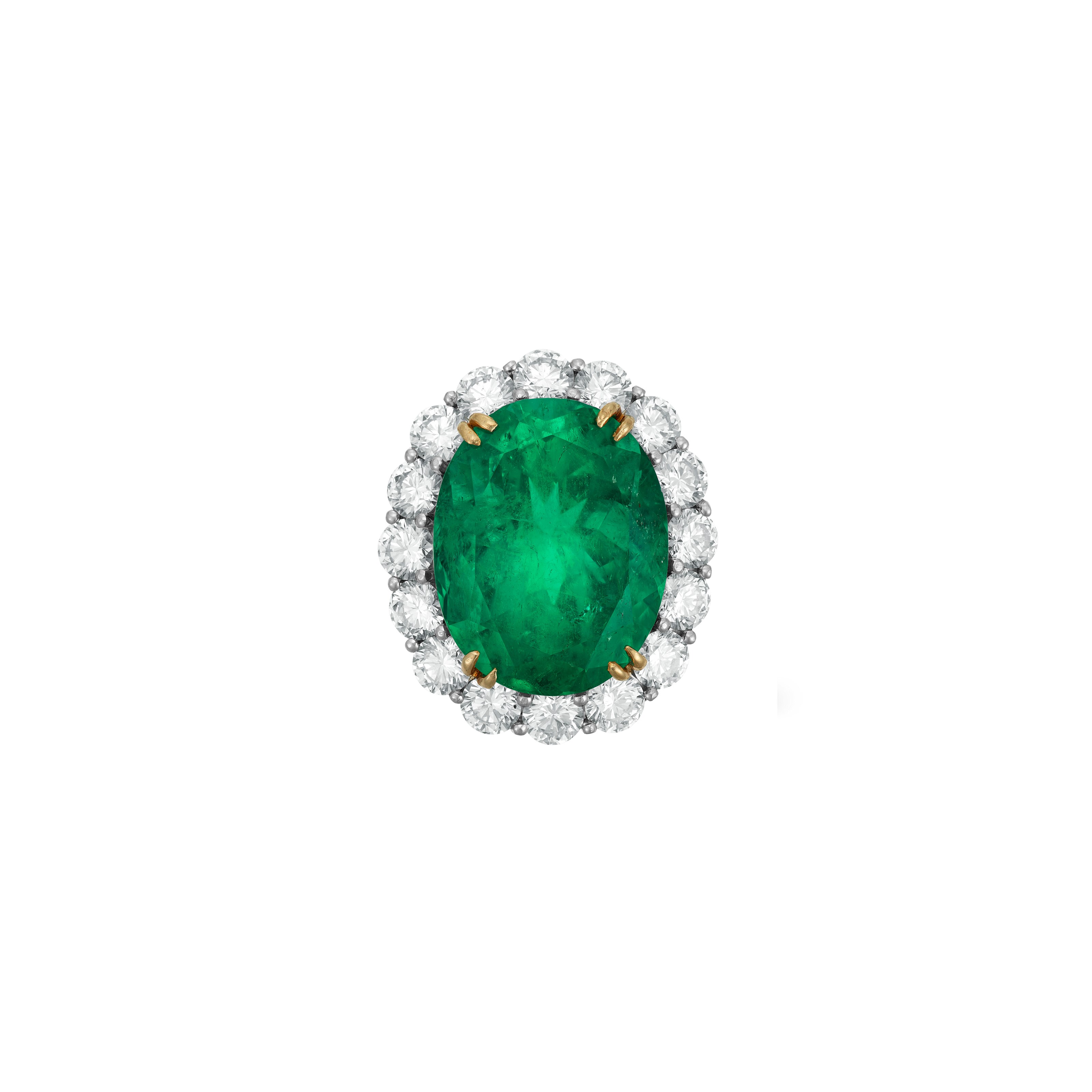 EMERALD AND DIAMOND RING