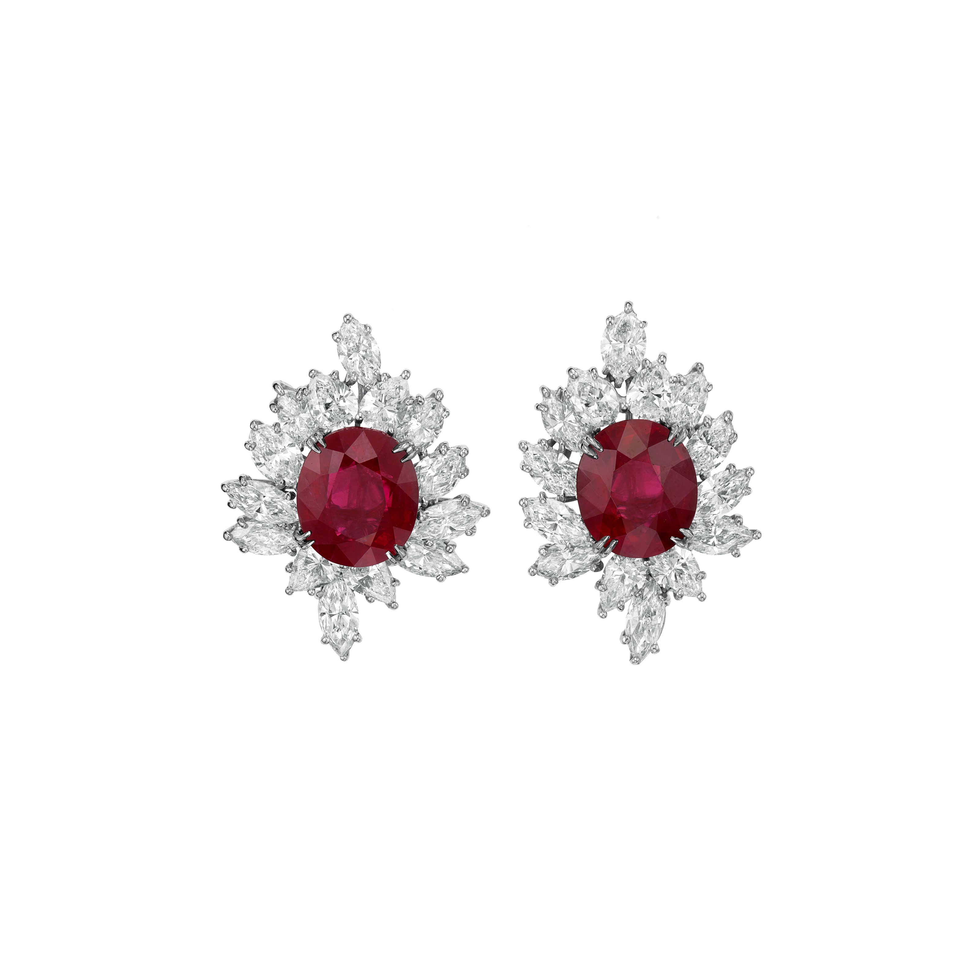RUBY AND DIAMOND EARRINGS