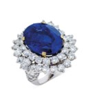 SAPPHIRE AND DIAMOND RING