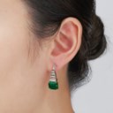 EMERALD AND DIAMOND EARRINGS