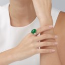 JADEITE AND DIAMOND RING