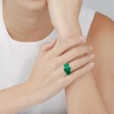EMERALD AND DIAMOND RING