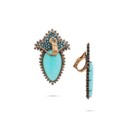 JAR OPAL, COLOURED ZIRCON AND DIAMOND EARRINGS