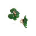 JAR NEPHRITE 'GERANIUM' EARRINGS