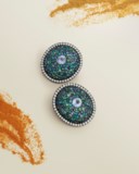 JAR MULTI-GEM 'SHIELD' EARRINGS