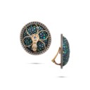 JAR MULTI-GEM 'SHIELD' EARRINGS
